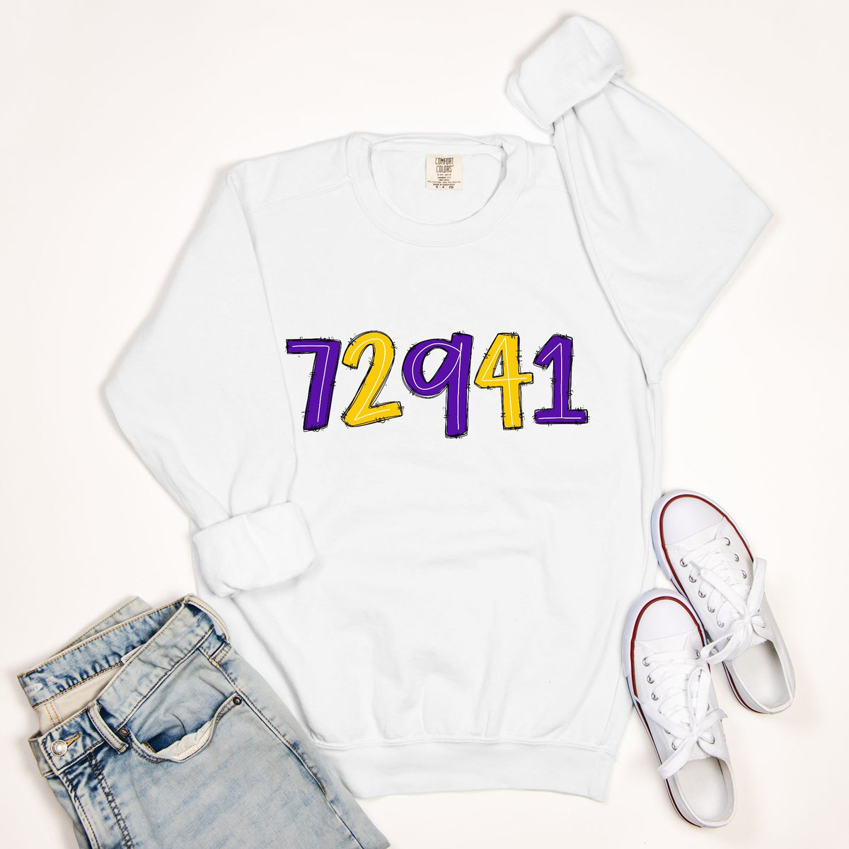 Lavaca Doodle Words Comfort Color Sweatshirt