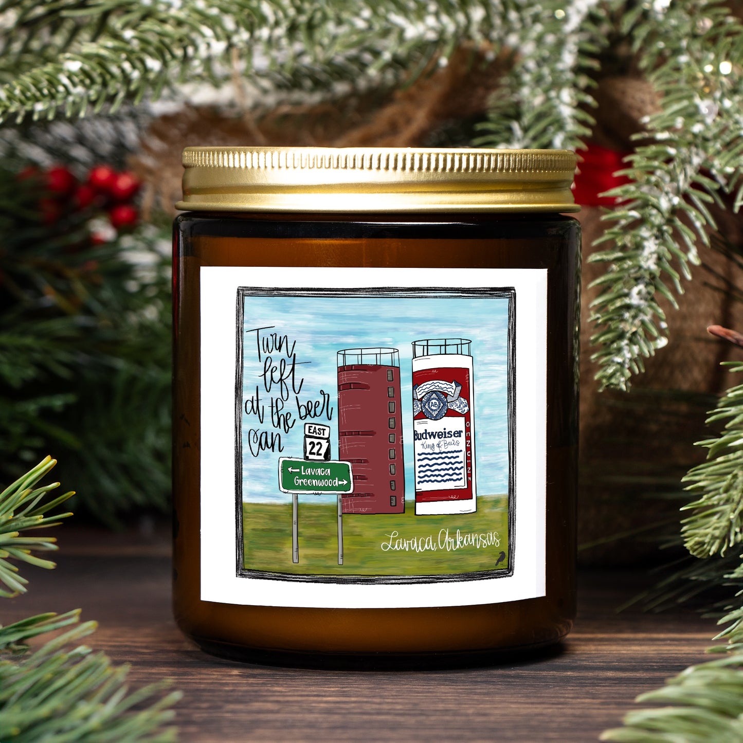 Belle Point Candle Amber Jar 9oz