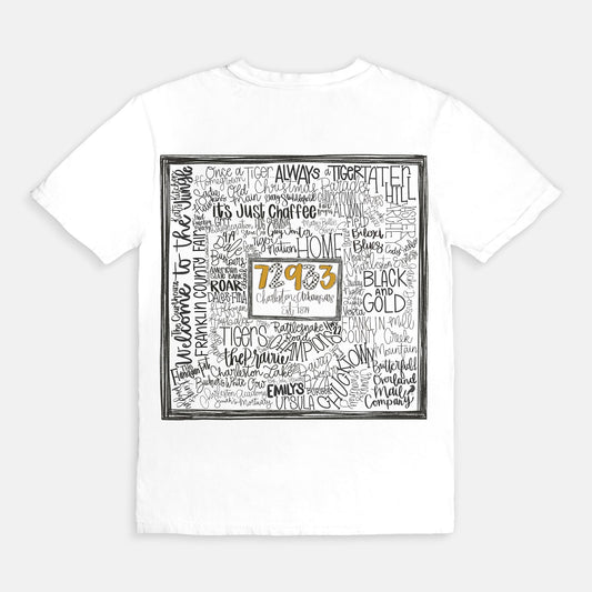 Charleston Doodle Words Comfort Colors Tee
