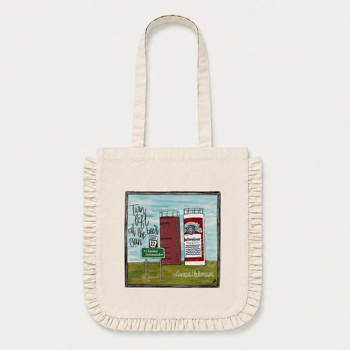 Belle Point Ruffle Edge Tote Bag