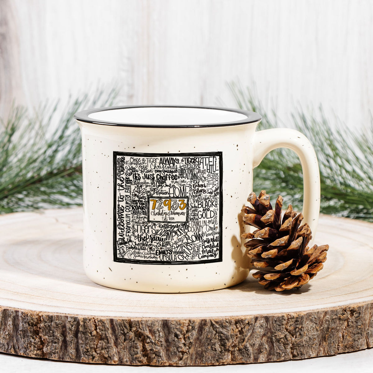 Charleston Doodle Word Ceramic Mug