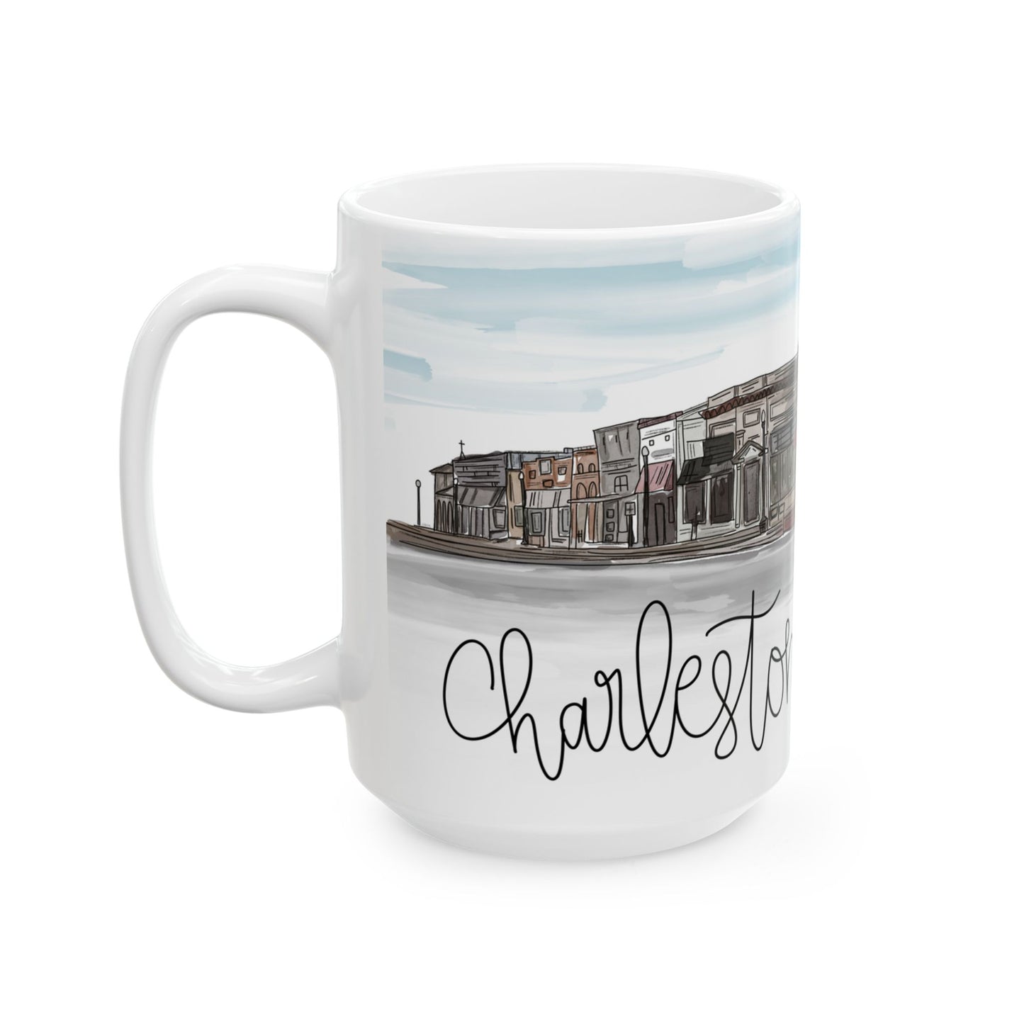 Charleston Mainstreet Watercolor Mug /15oz)