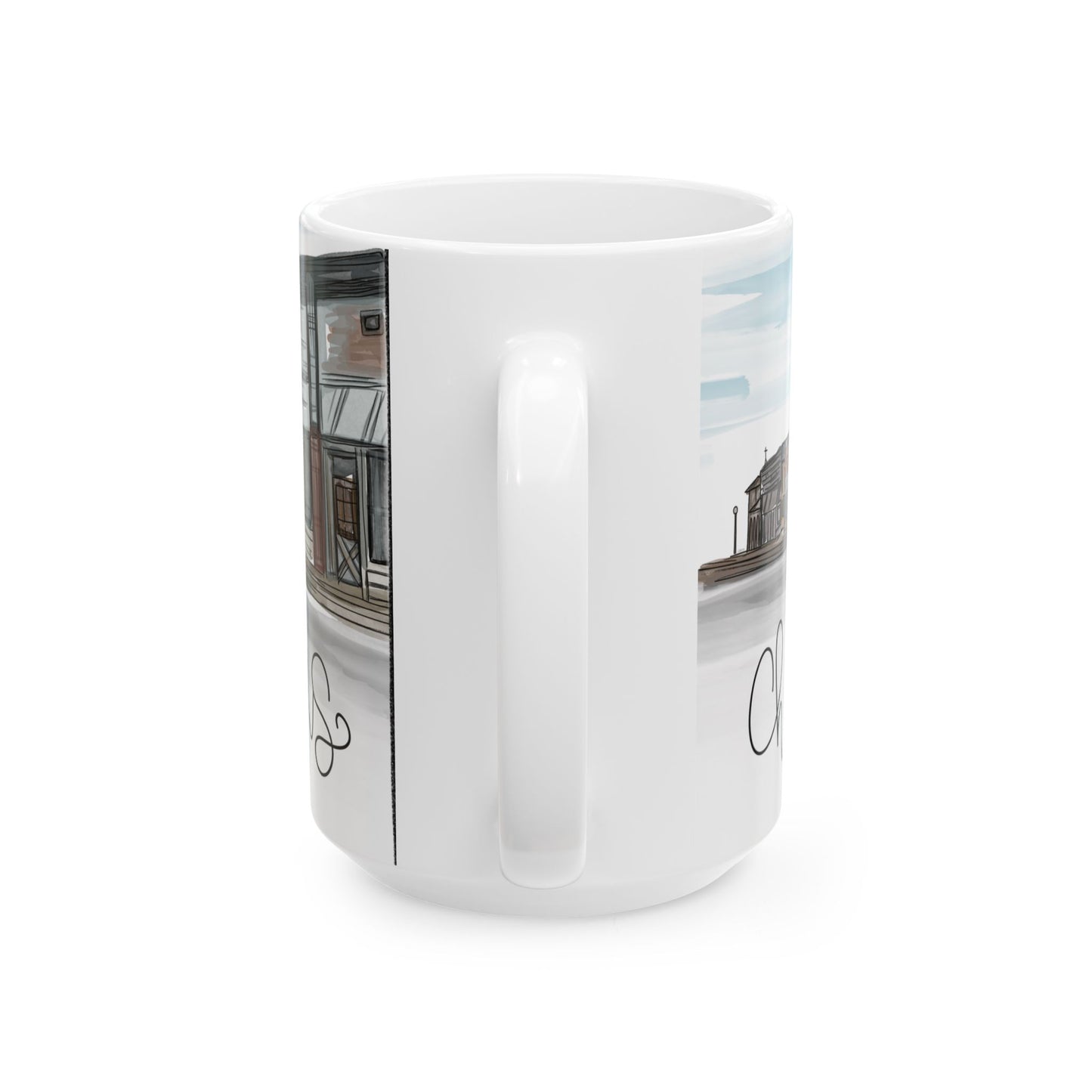Charleston Mainstreet Watercolor Mug /15oz)