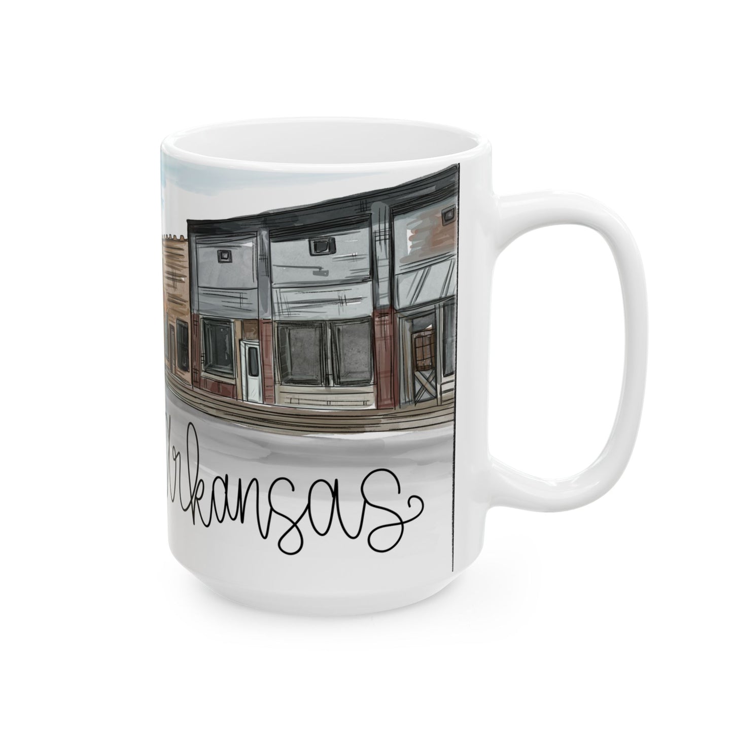 Charleston Mainstreet Watercolor Mug /15oz)