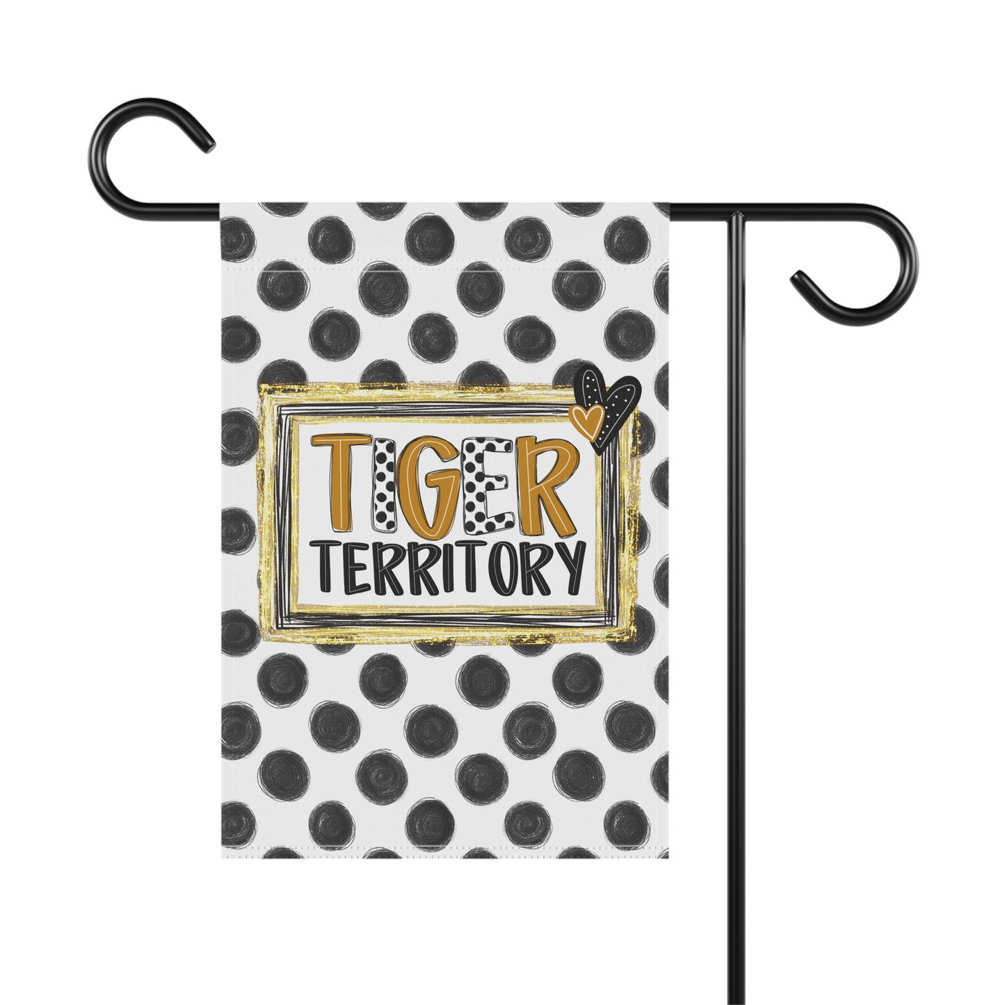 Tiger Territory Garden Flag – Polka Dot Welcome Banner for Porch & Yard