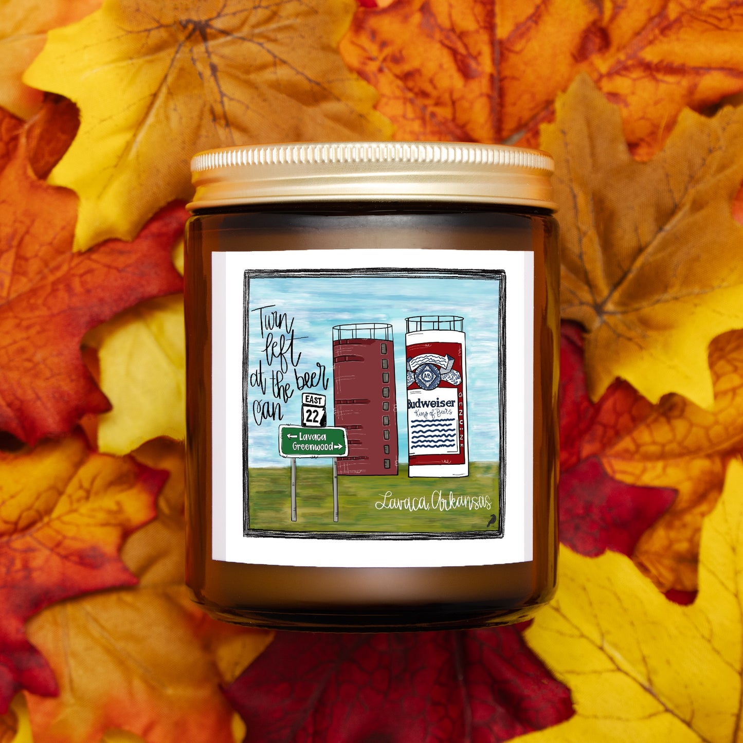 Belle Point Candle Amber Jar 9oz
