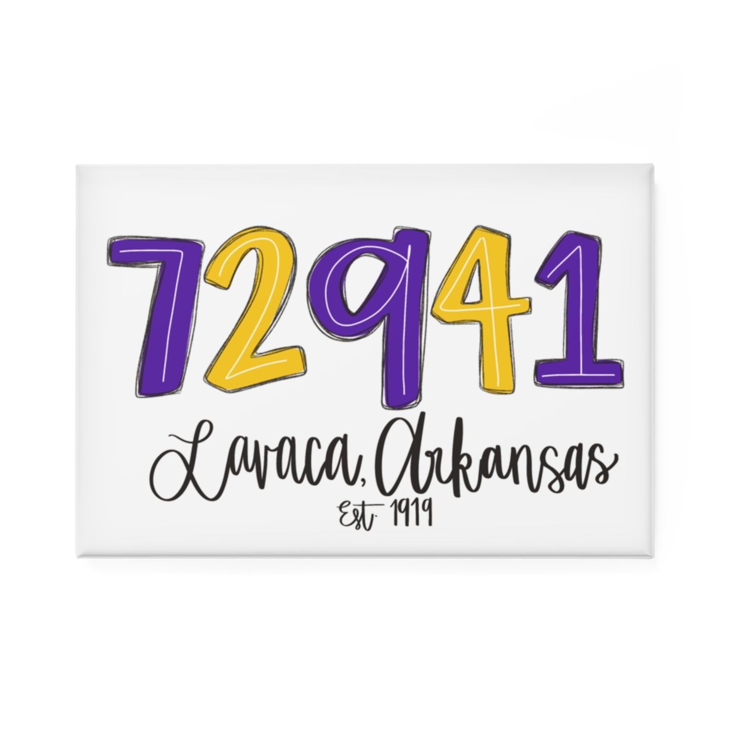 Rectangle Magnet - '72941 Lavaca, Arkansas Est. 1919' Zip Code Souvenir