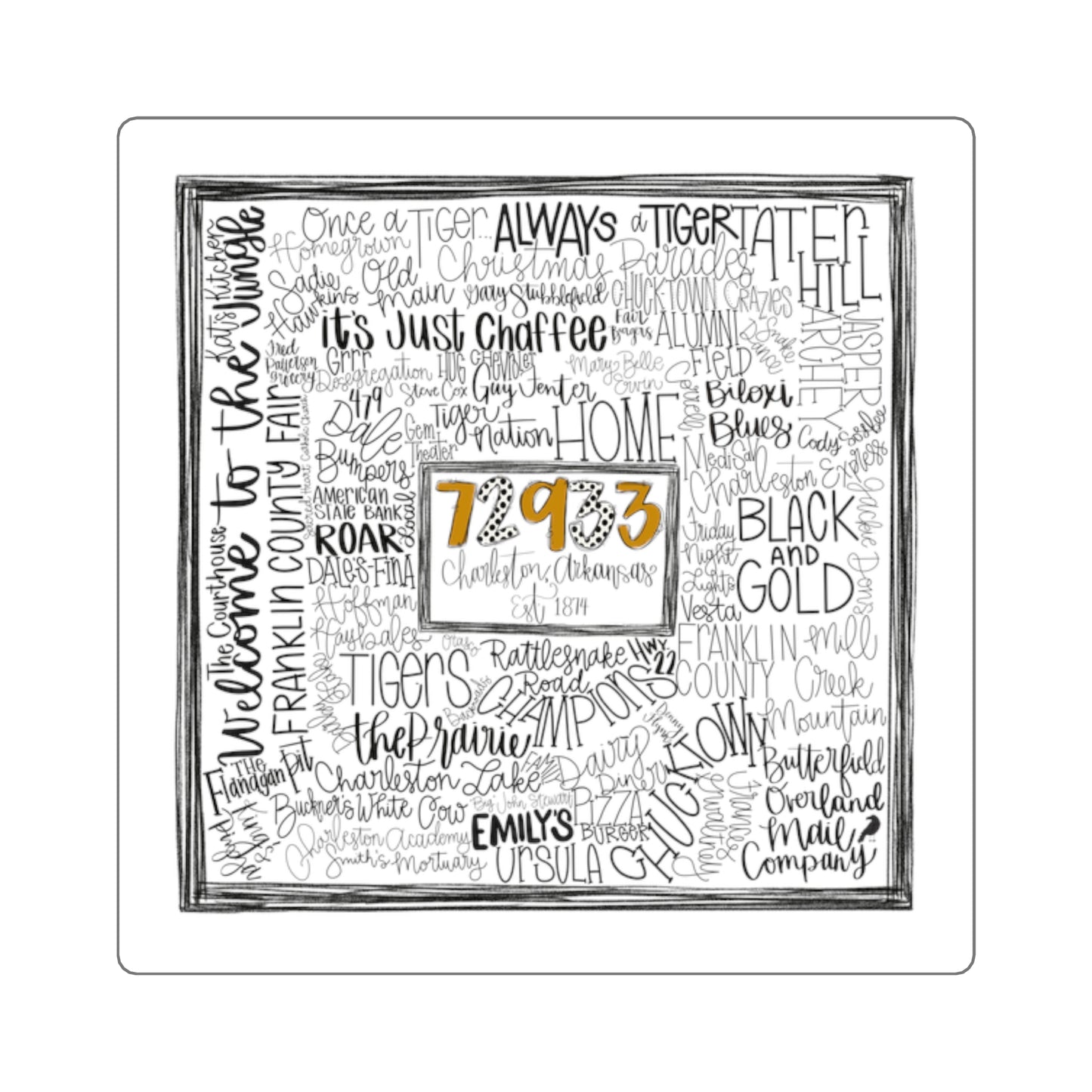 Charleston Word Art Sticker