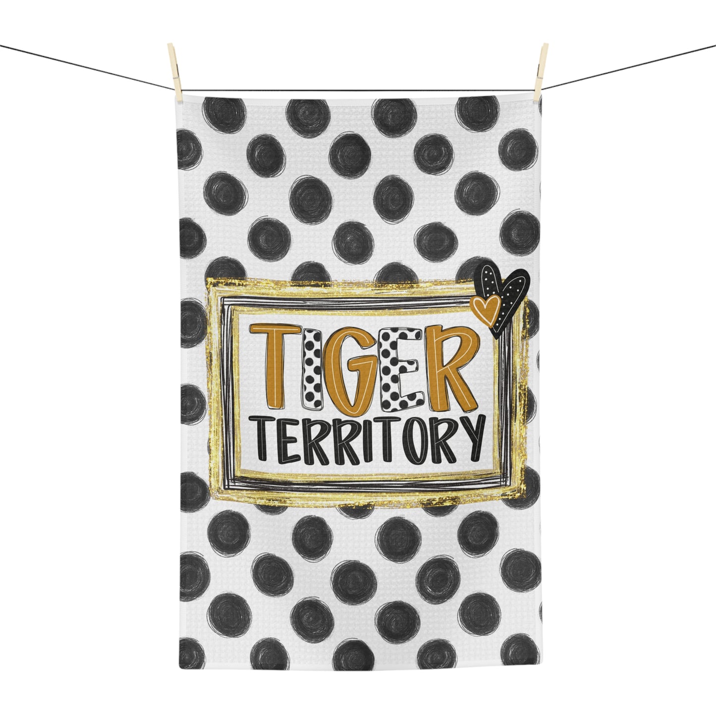 Tiger Territory Tea Towel — Polka Dot Microfiber Kitchen Towel