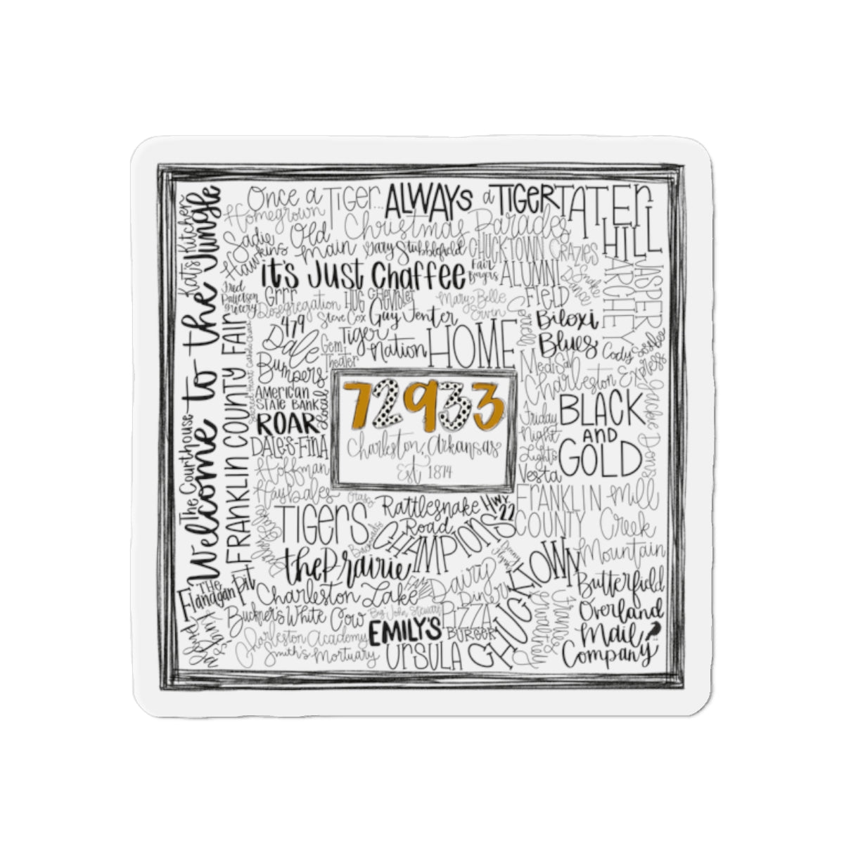 Charleston Home Town Collage Magnet