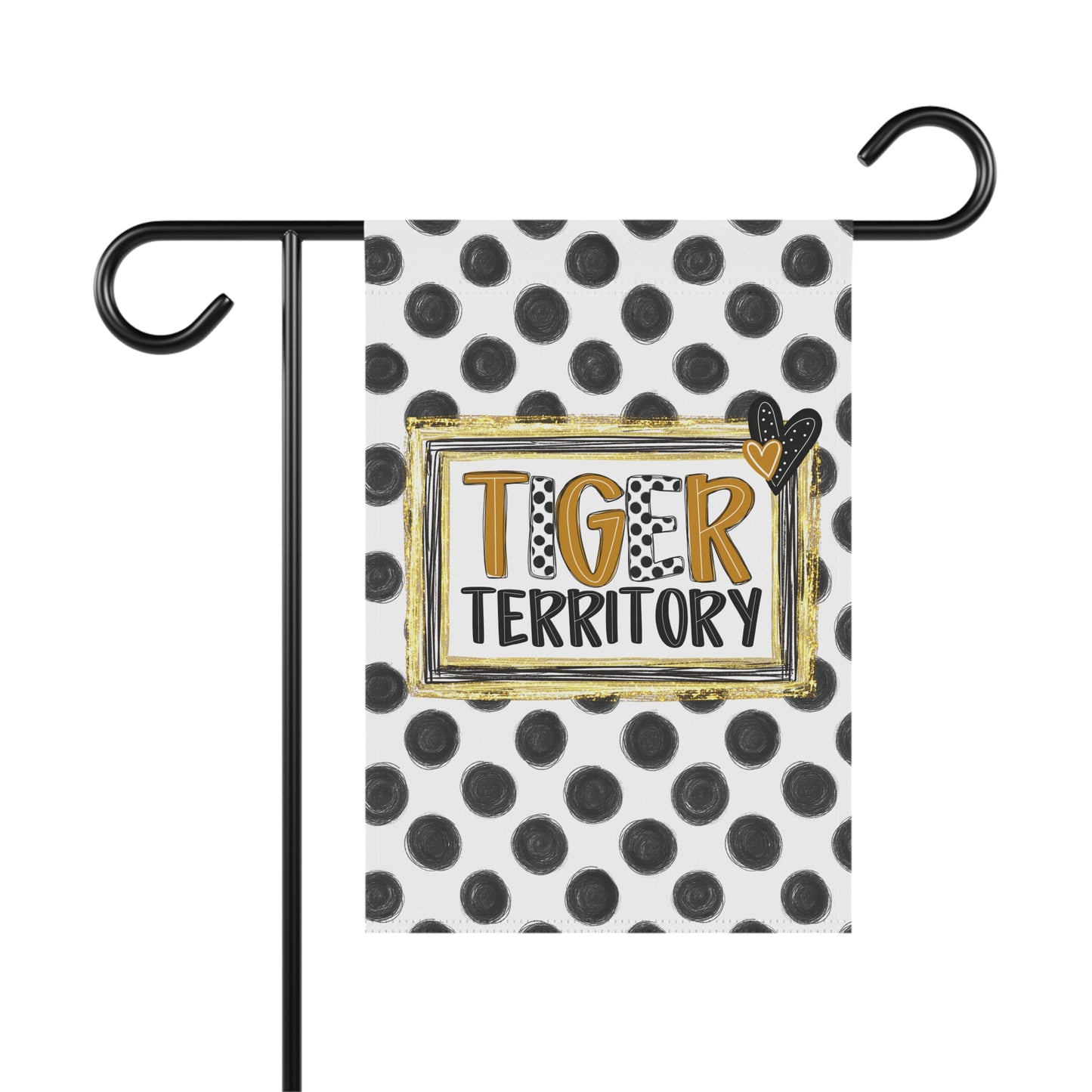 Tiger Territory Garden Flag – Polka Dot Welcome Banner for Porch & Yard
