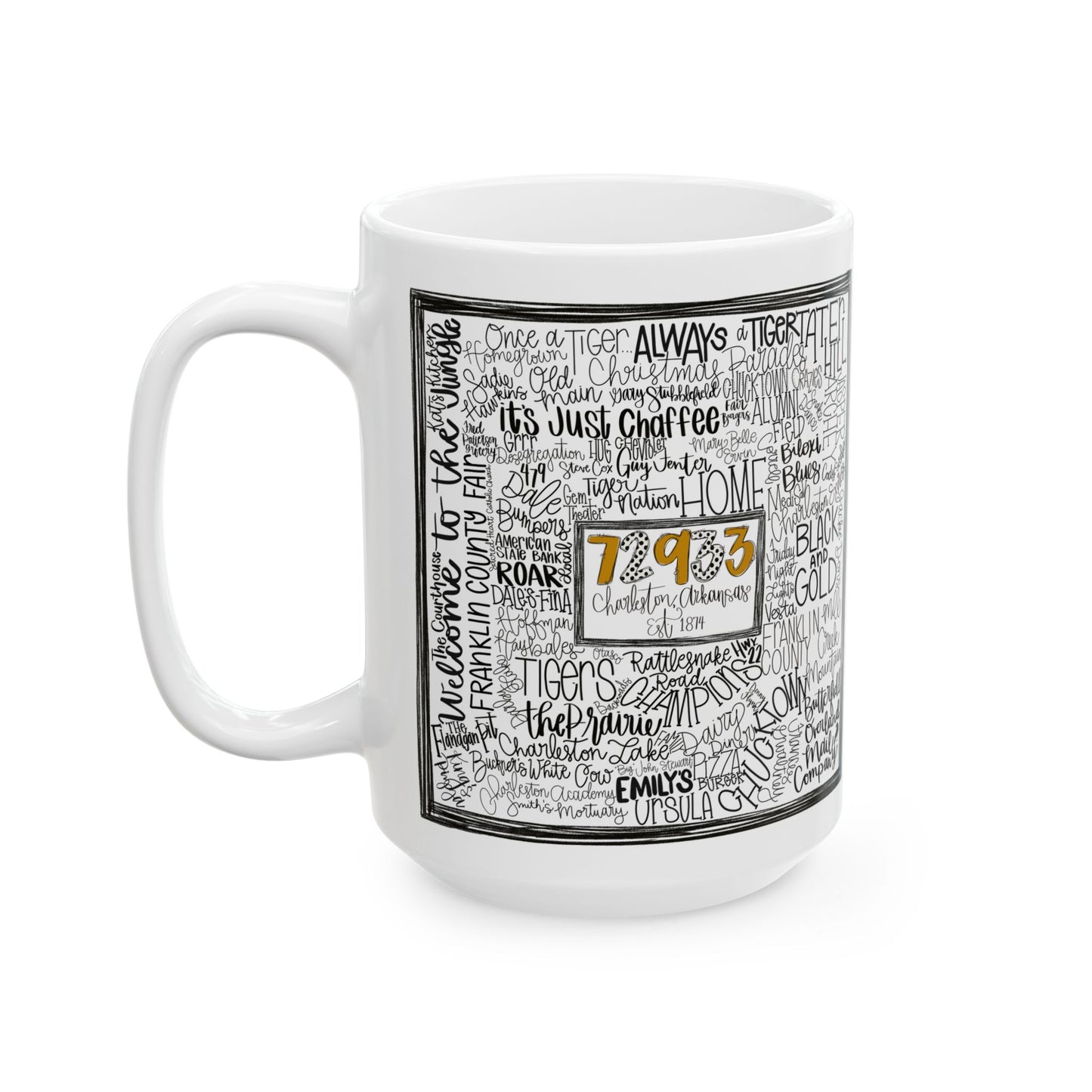 Charleston Word Art 15 oz Mug