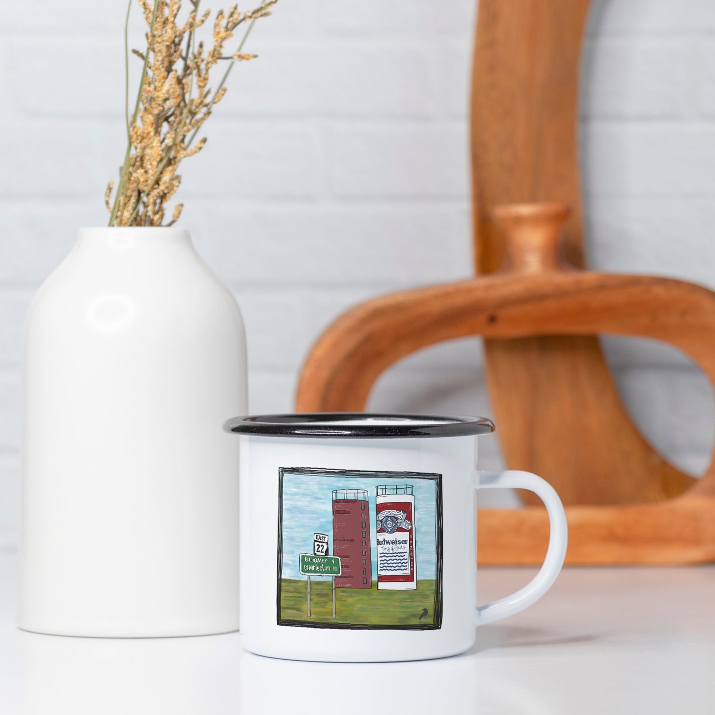 Belle Point Charleston Camp Mug 10 oz. (Black Rim)