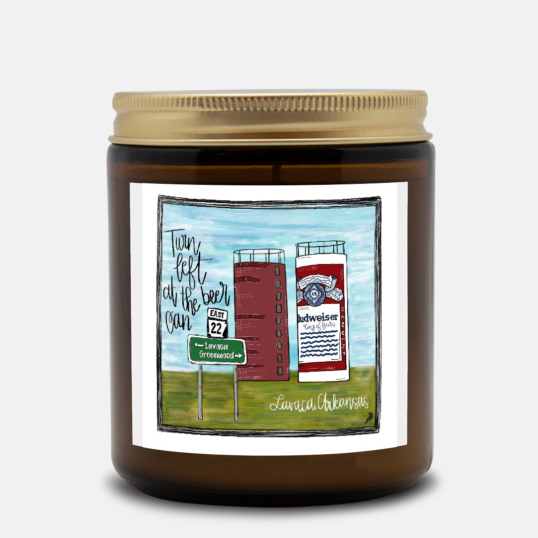 Belle Point Candle Amber Jar 9oz