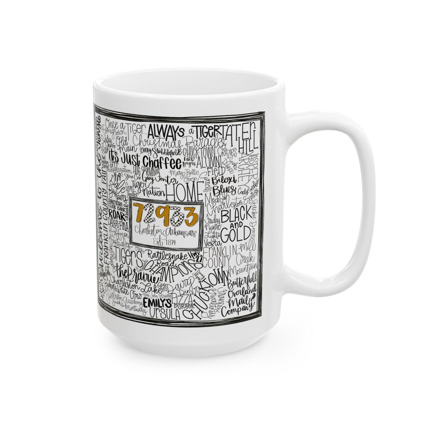 Charleston Word Art 15 oz Mug