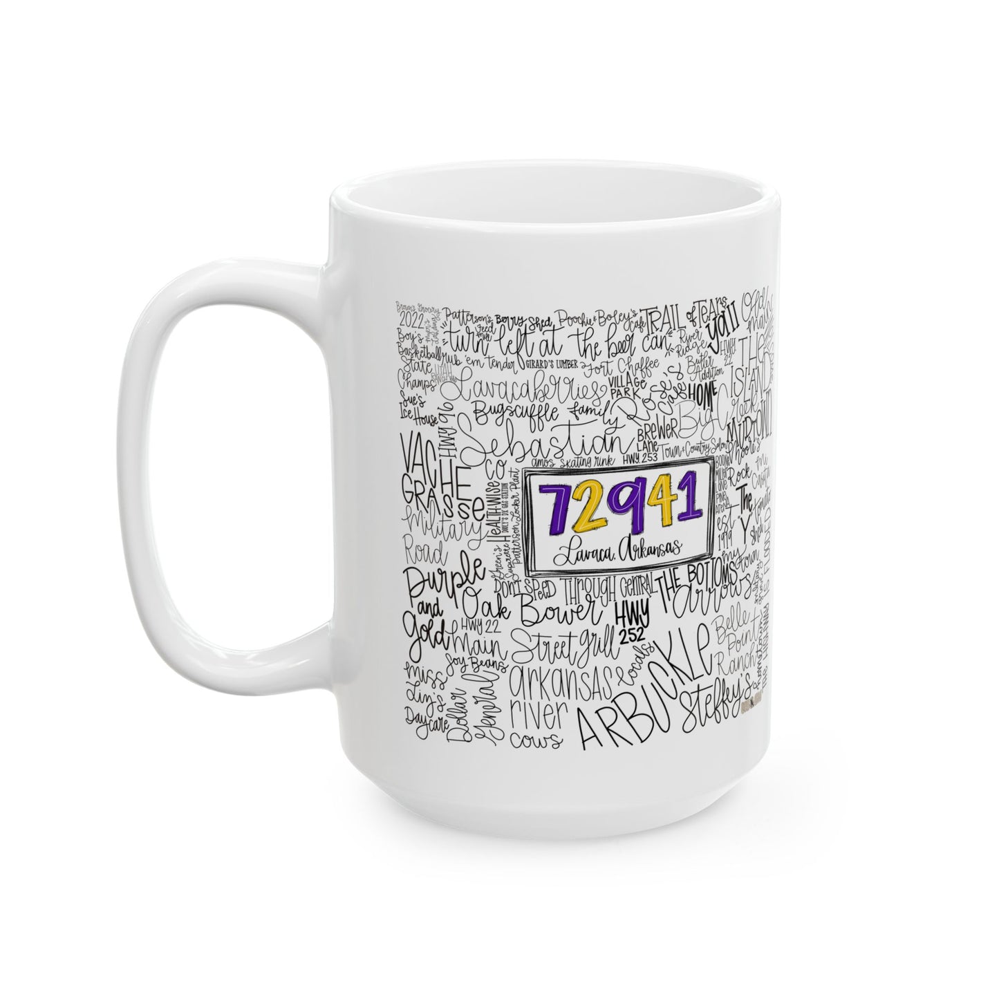 Lavaca Word Art Mug
