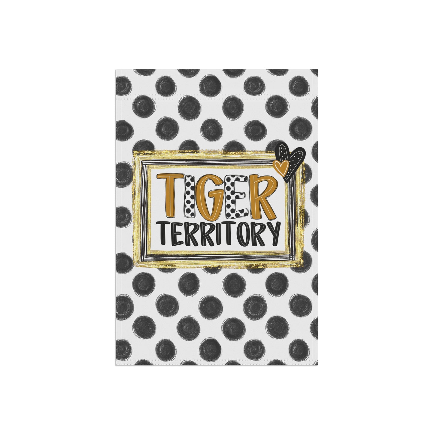 Tiger Territory Garden Flag – Polka Dot Welcome Banner for Porch & Yard