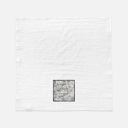 Charleston Doodle Word Flour Sack Tea Towel