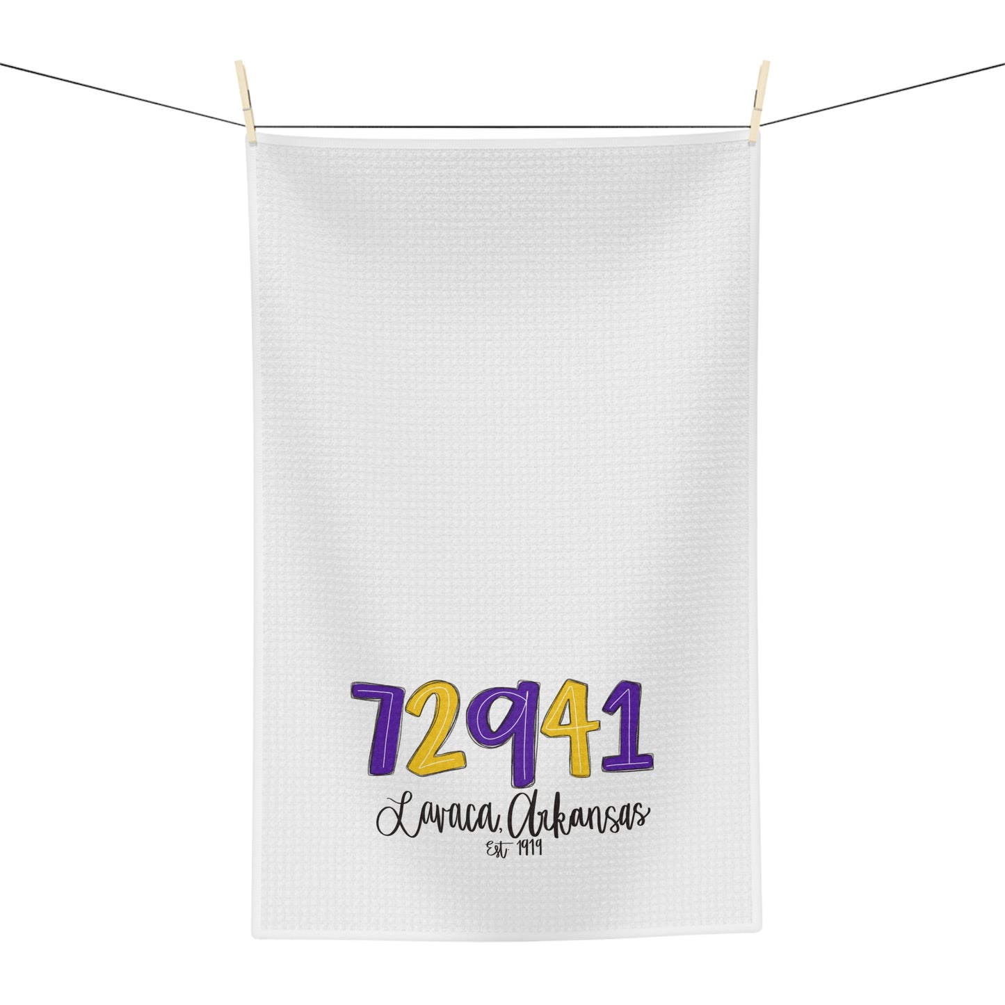 Tea Towel — 72941 Lavaca, Arkansas Microfiber Kitchen Towel (Zip Code Design)