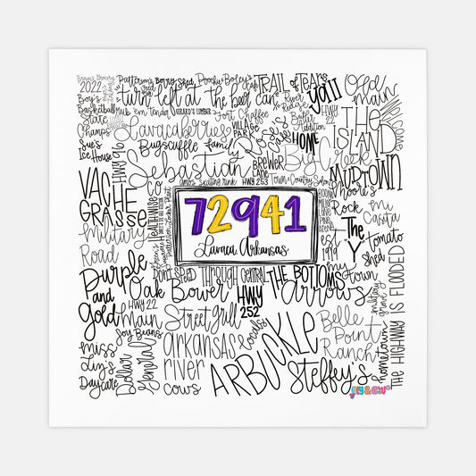 Lavaca Word Doodle Canvas