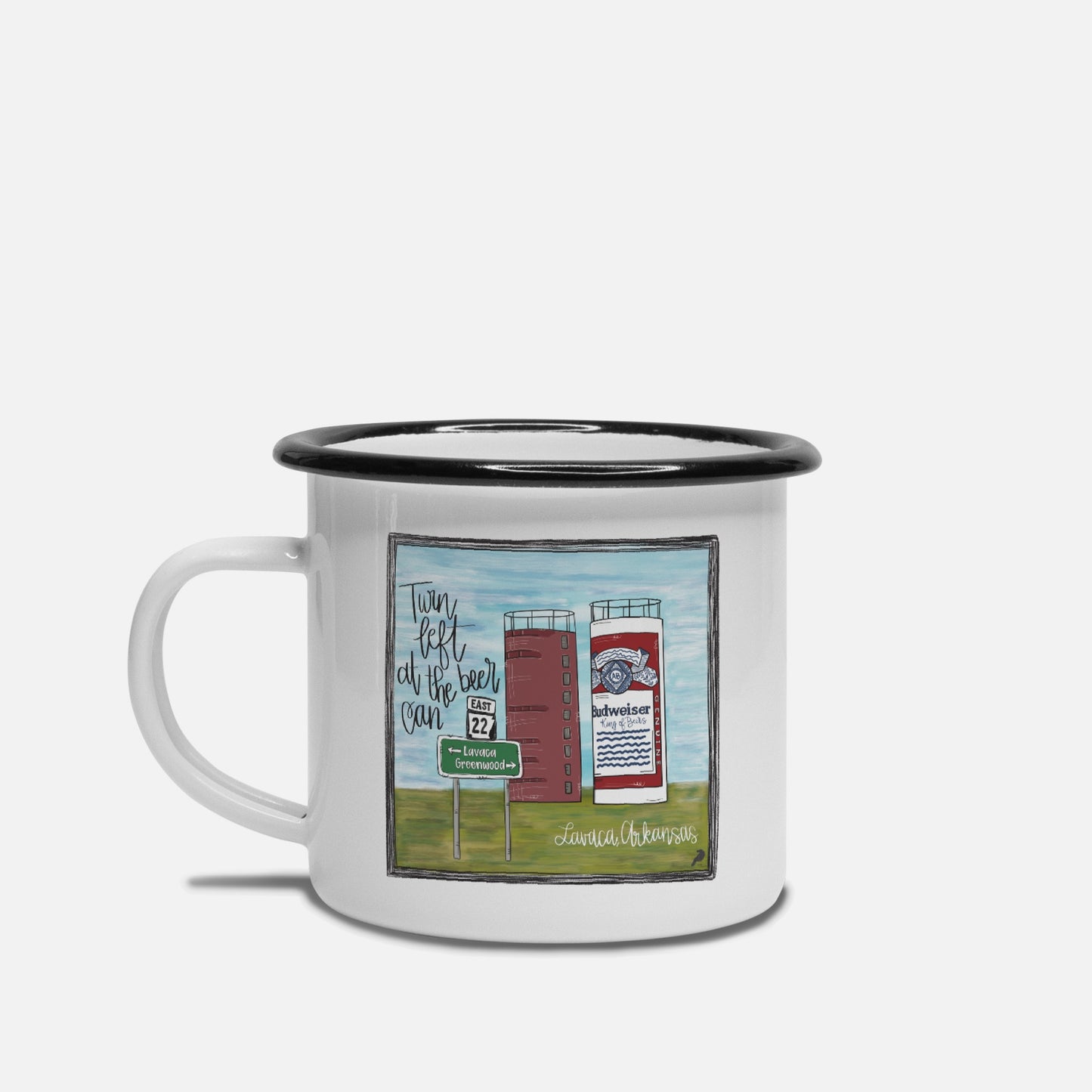 Belle Point Camp Mug 10 oz. (Black Rim)