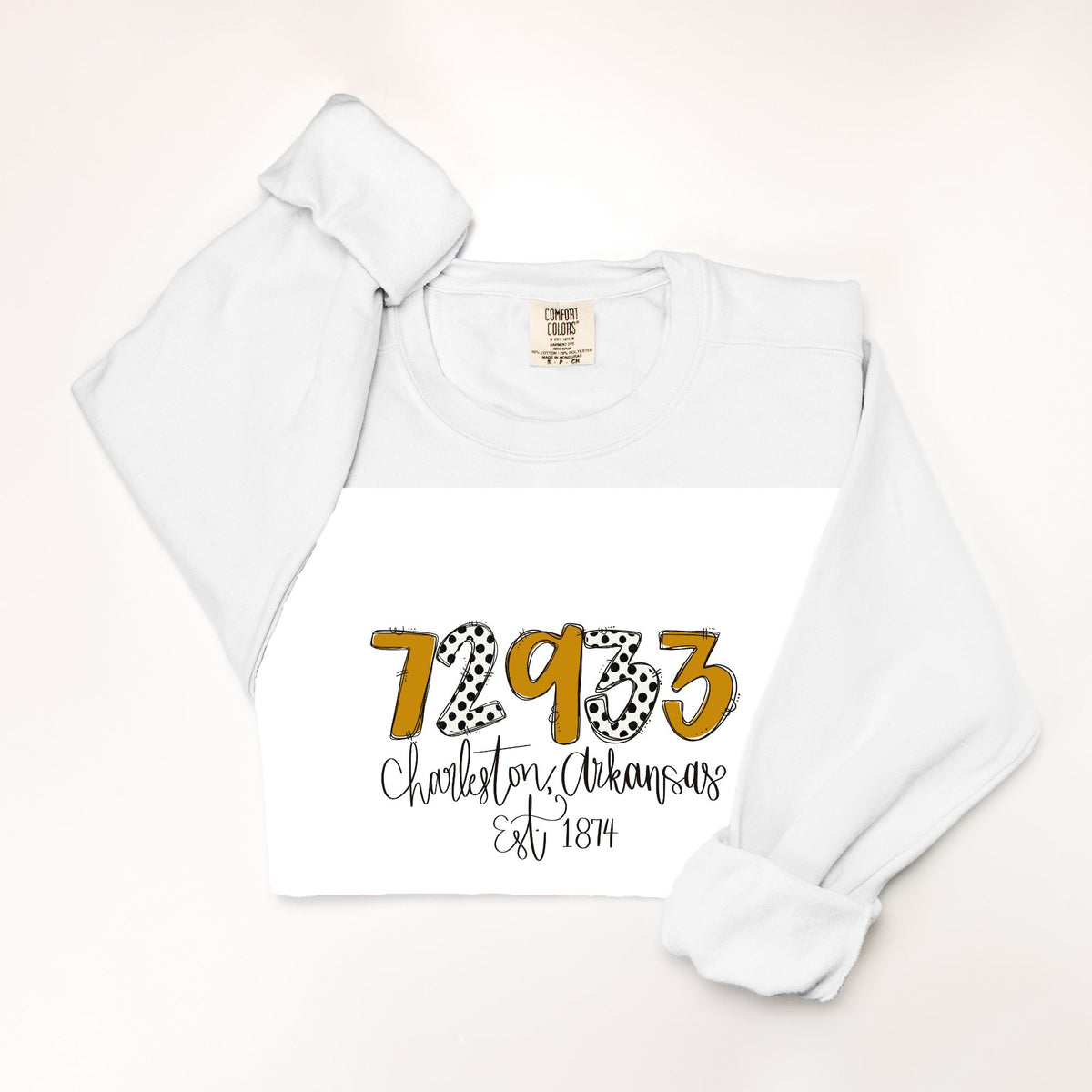 Charleston Doodle Word  Comfort Color Sweatshirt