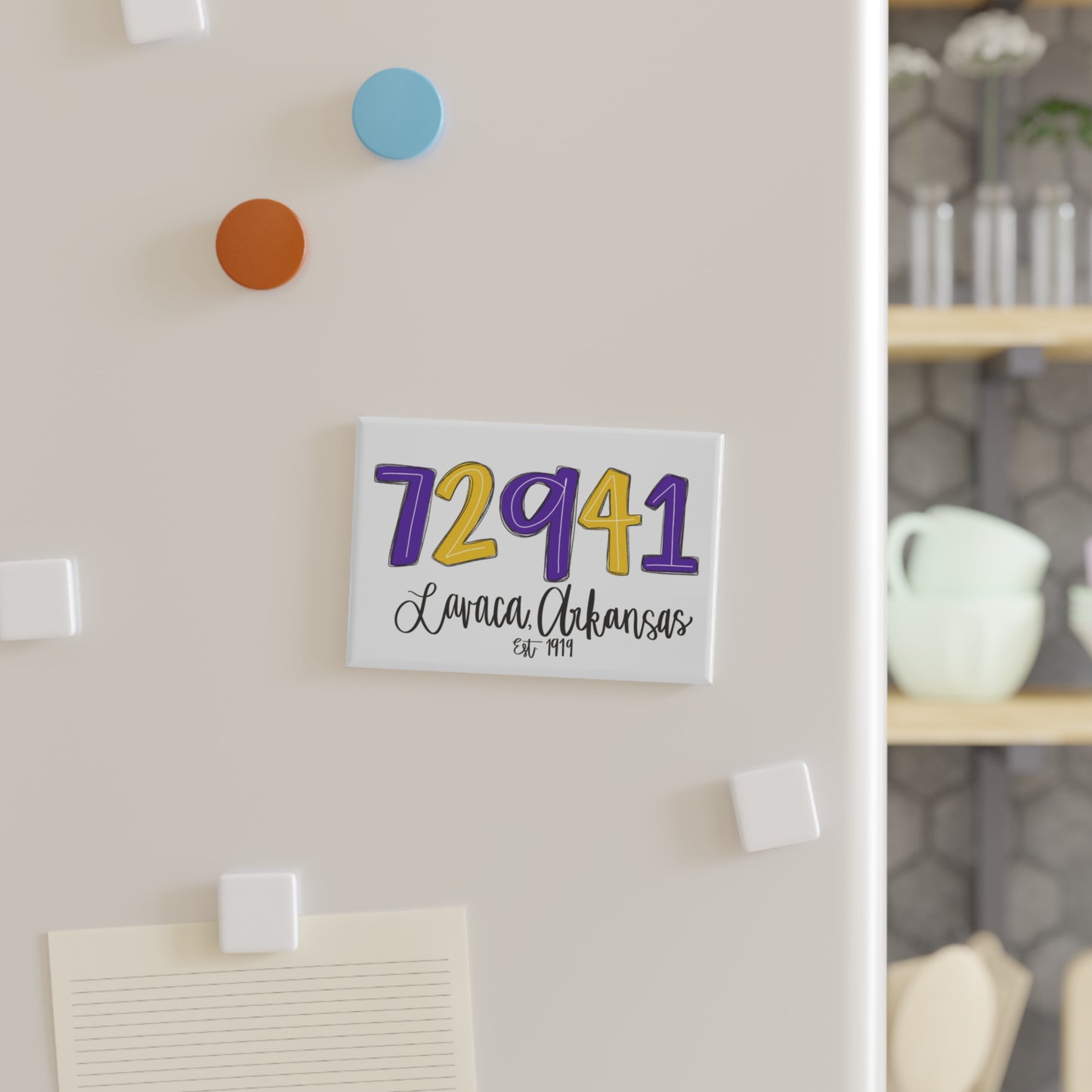 Rectangle Magnet - '72941 Lavaca, Arkansas Est. 1919' Zip Code Souvenir
