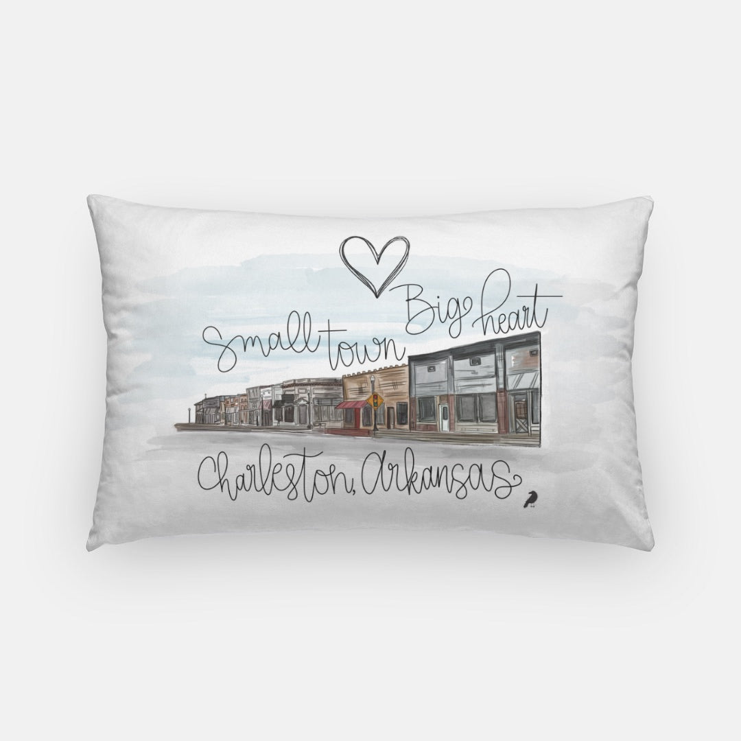 Small Town Big Heart Artisan Pillow Case Lumbar