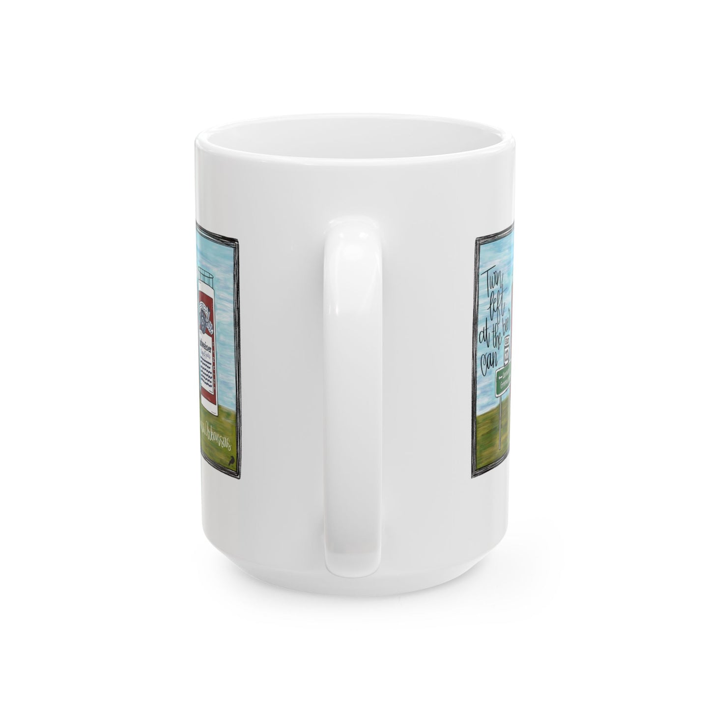 Belle Point Ceramic Mug — Vintage Milk Bottle & Countryside Art Coffee Mug (11oz/15oz)