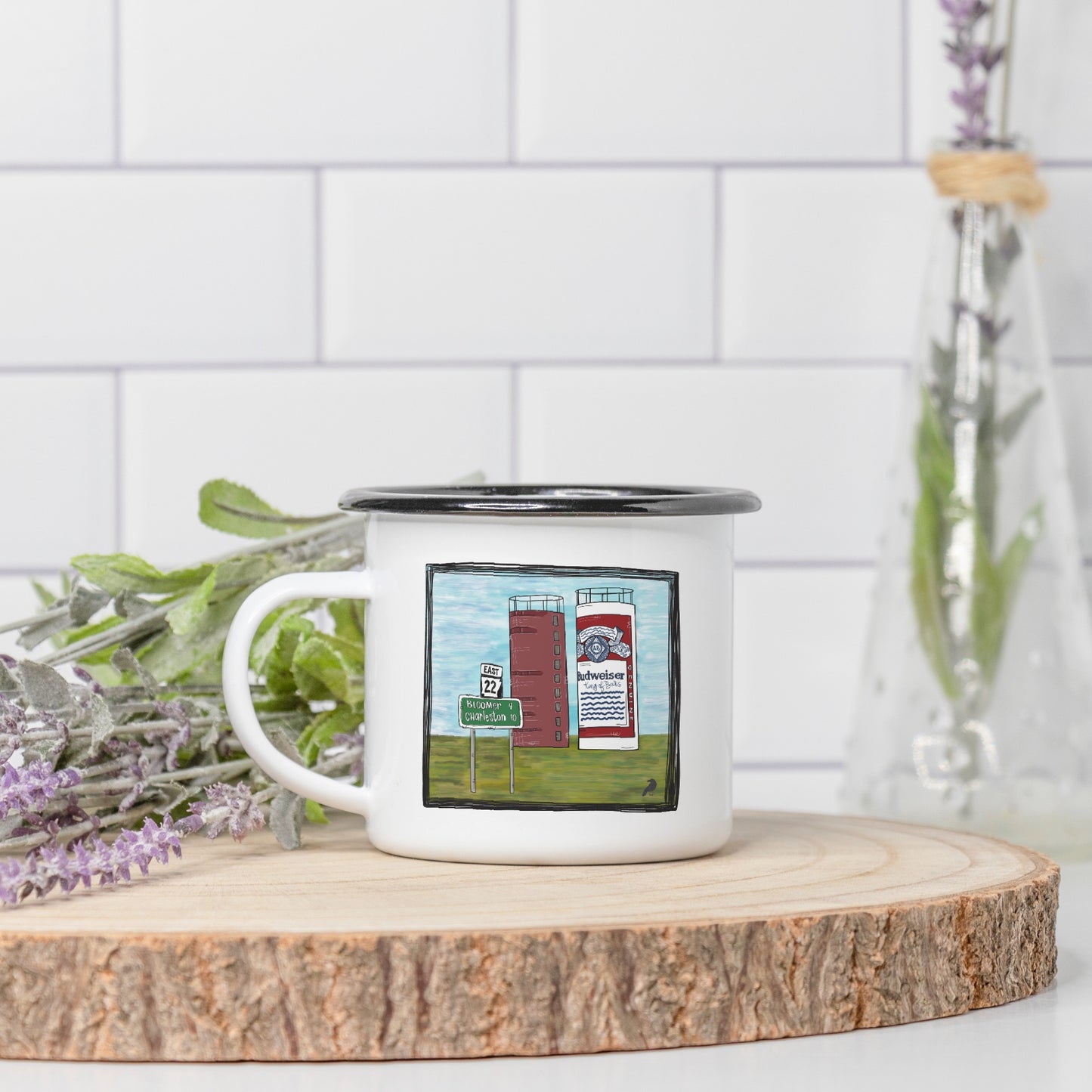 Belle Point Charleston Camp Mug 10 oz. (Black Rim)