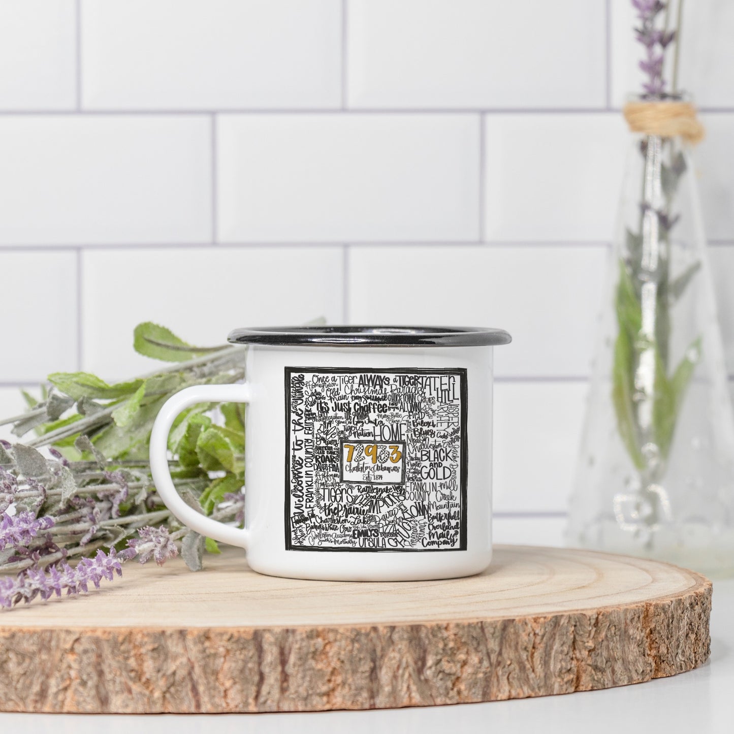 Charleston Camp Mug 10 oz. (Black Rim)
