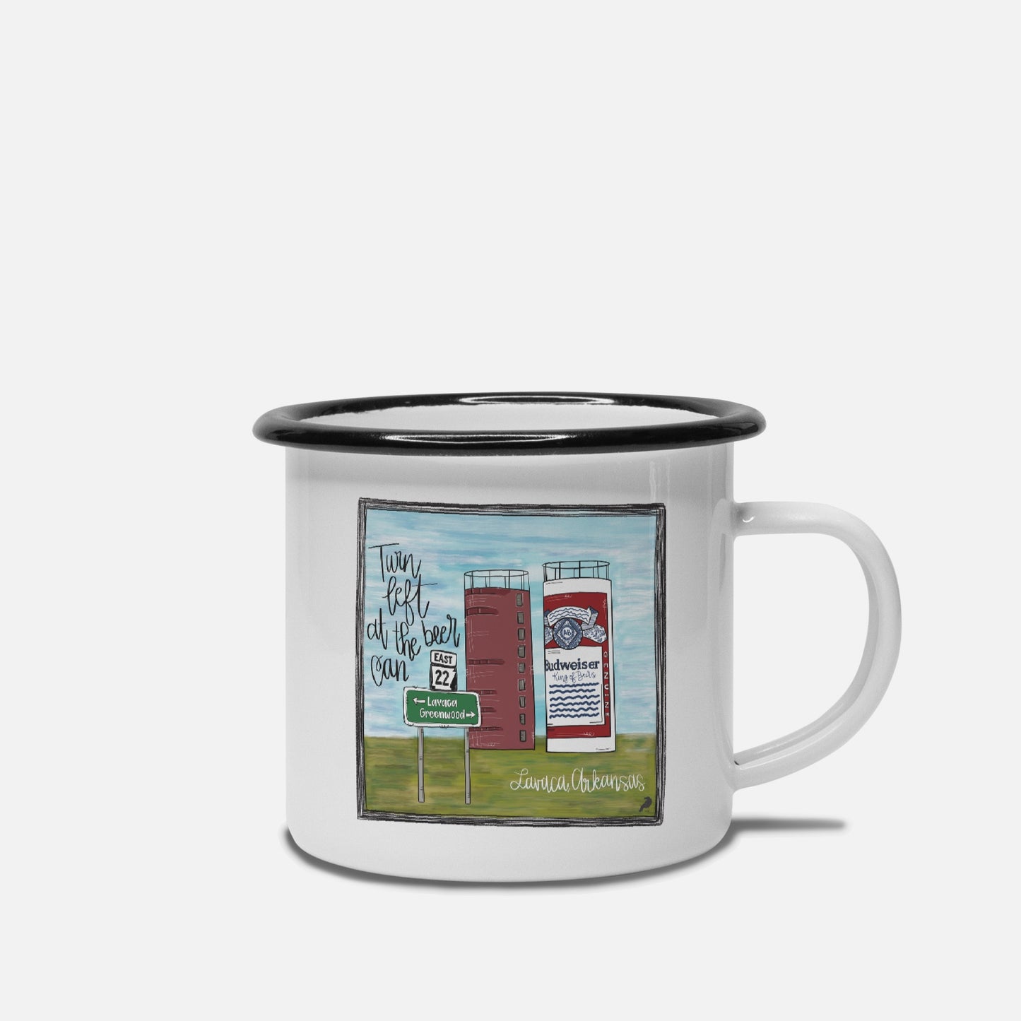 Belle Point Camp Mug 10 oz. (Black Rim)