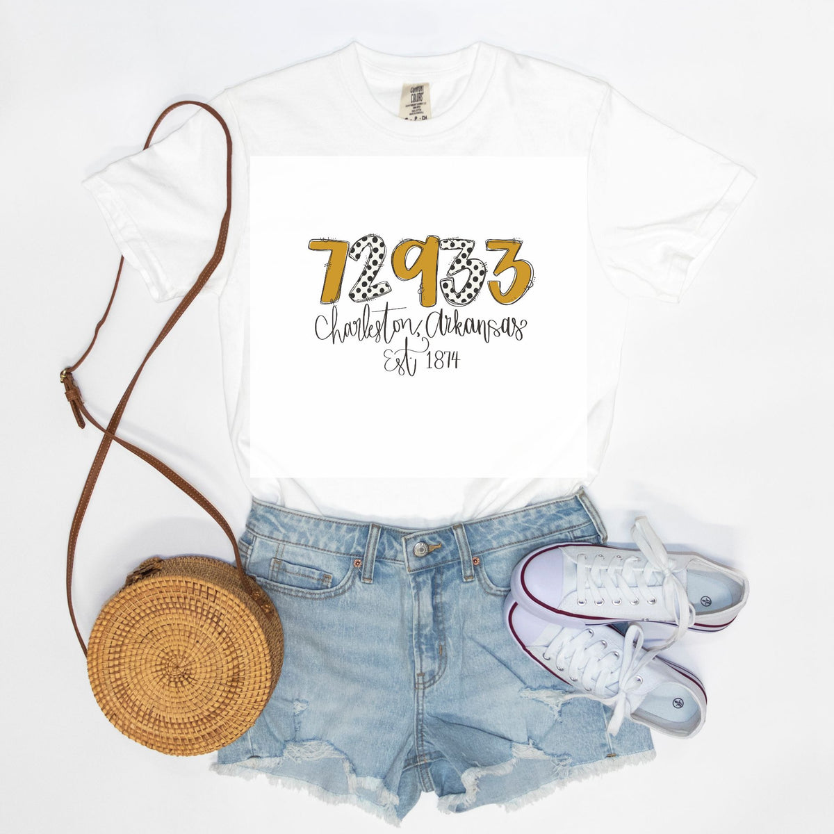 Charleston Doodle Words Comfort Colors Tee