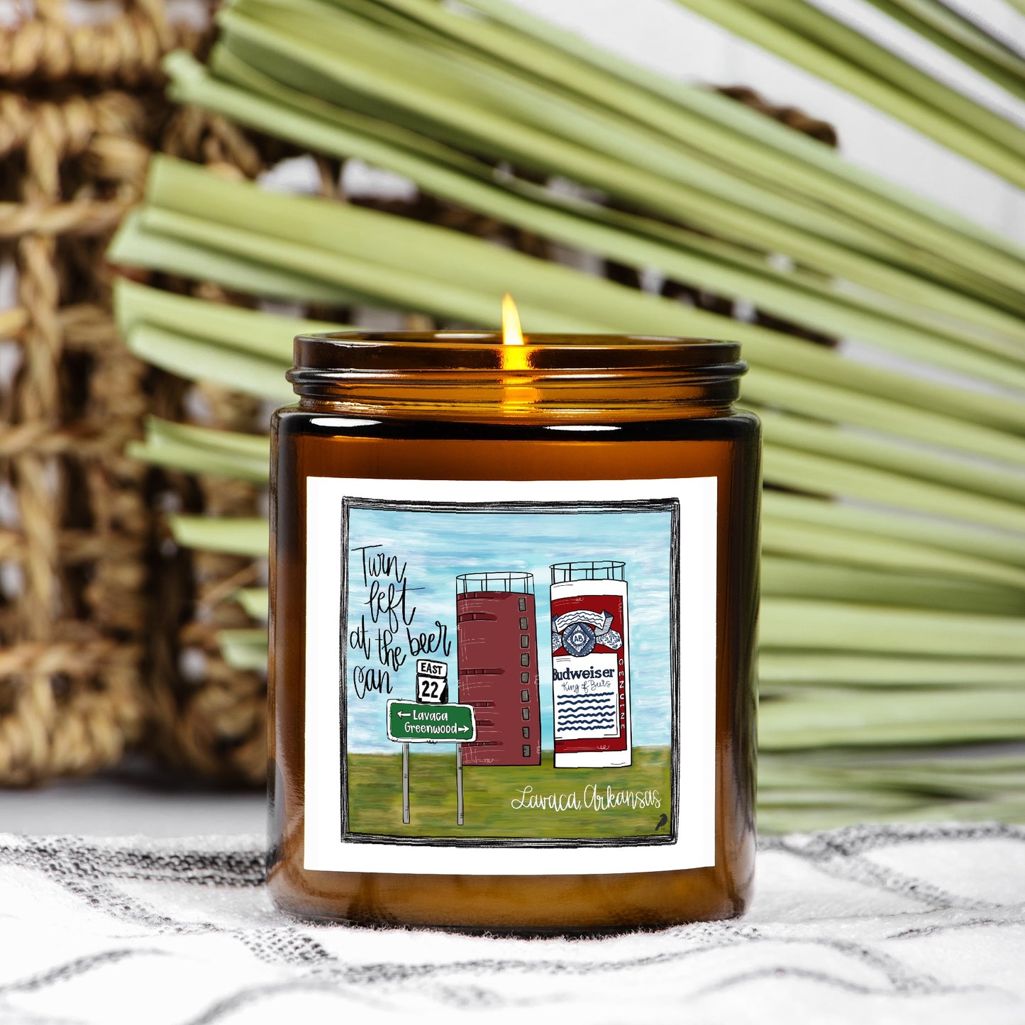 Belle Point Candle Amber Jar 9oz