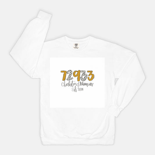 Charleston Doodle Word  Comfort Color Sweatshirt