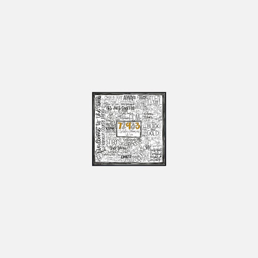 Charleston Doodle Word Poster - 10" x 10"