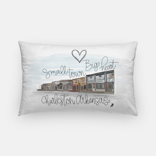 Small Town Big Heart Artisan Pillow Case Lumbar