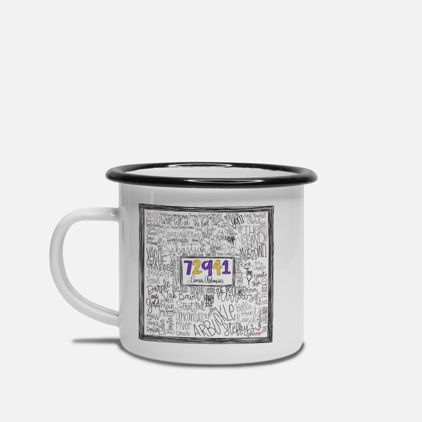 Lavaca Camp Mug 10 oz. (Black Rim)