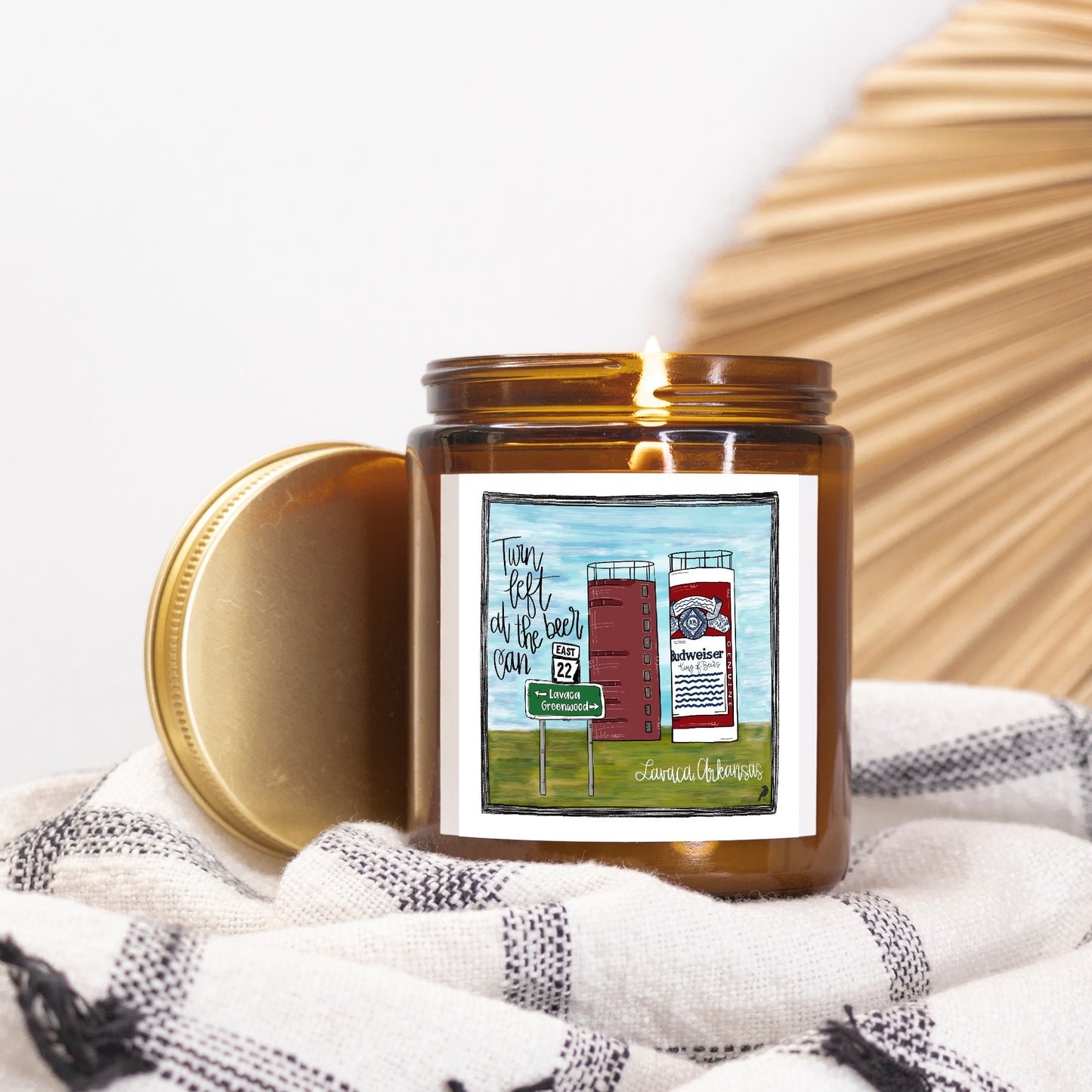 Belle Point Candle Amber Jar 9oz