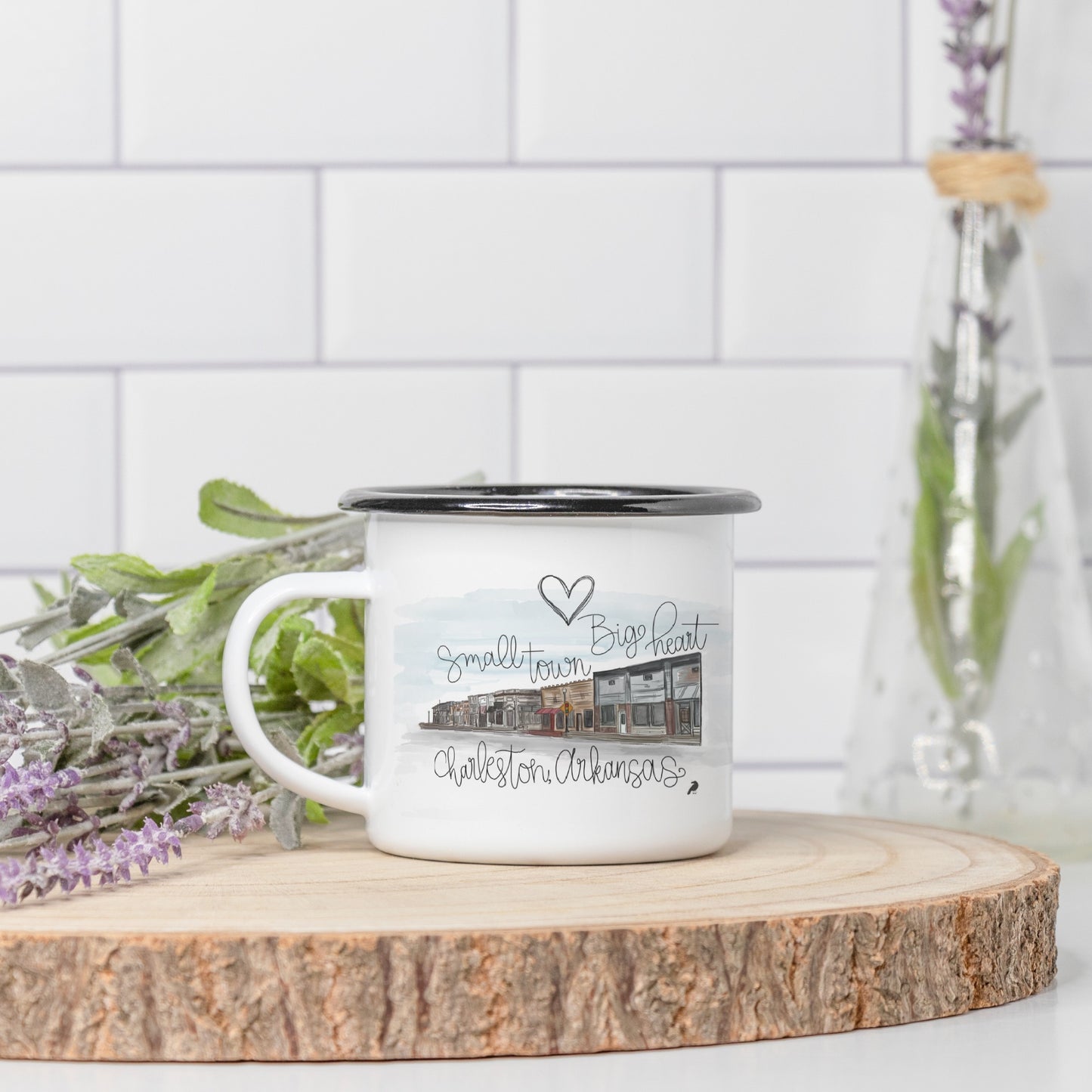 Camp Mug 10 oz. (Black Rim)