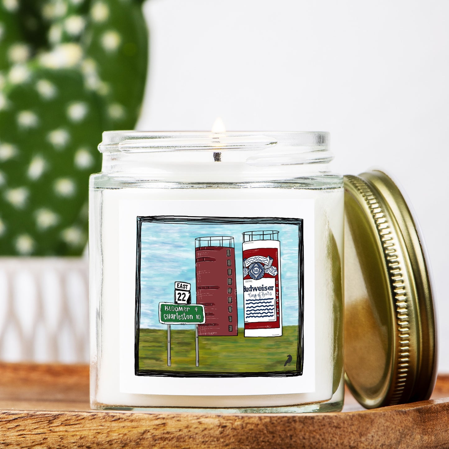 Belle Point, Charleston Candle Clear Jar 4oz