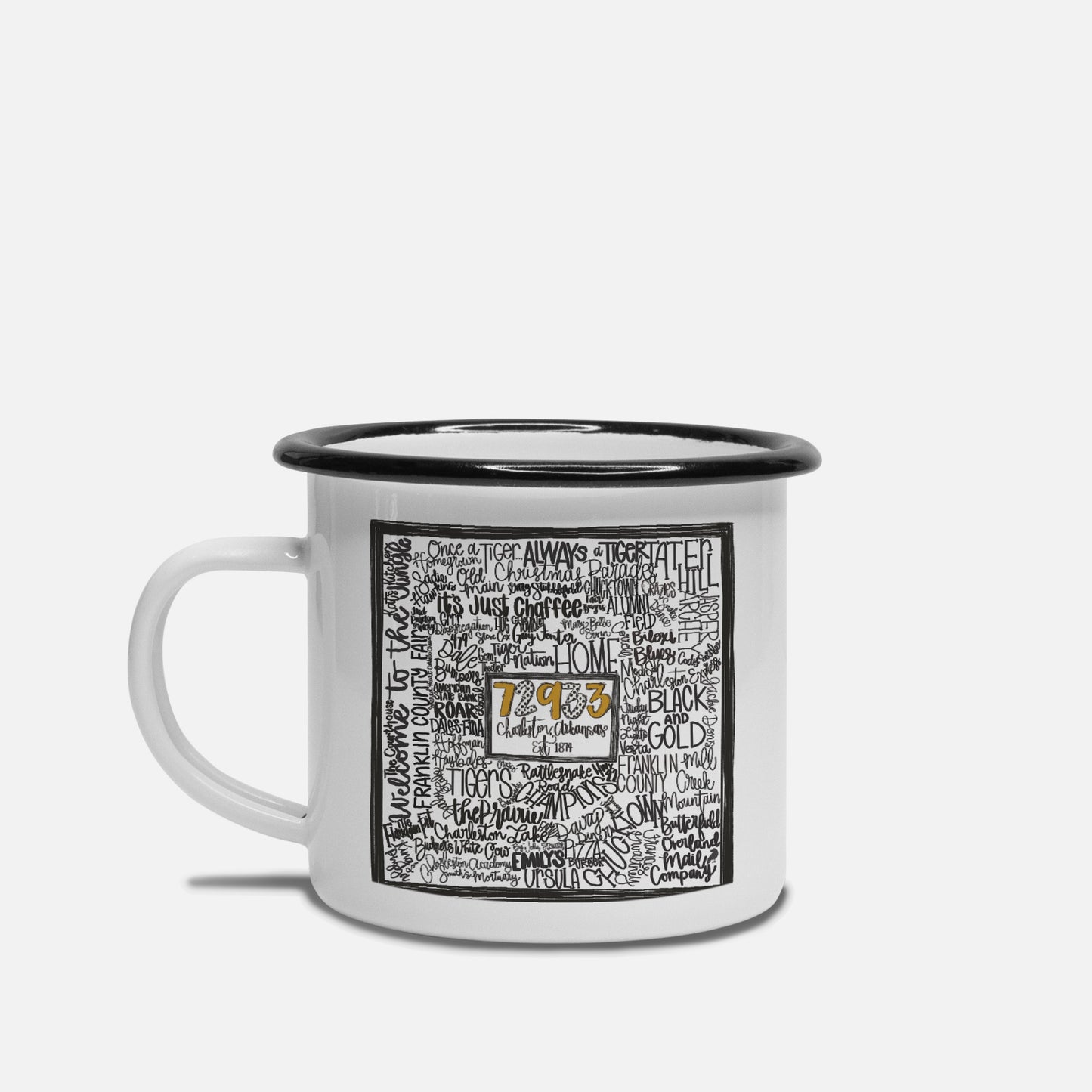 Charleston Camp Mug 10 oz. (Black Rim)