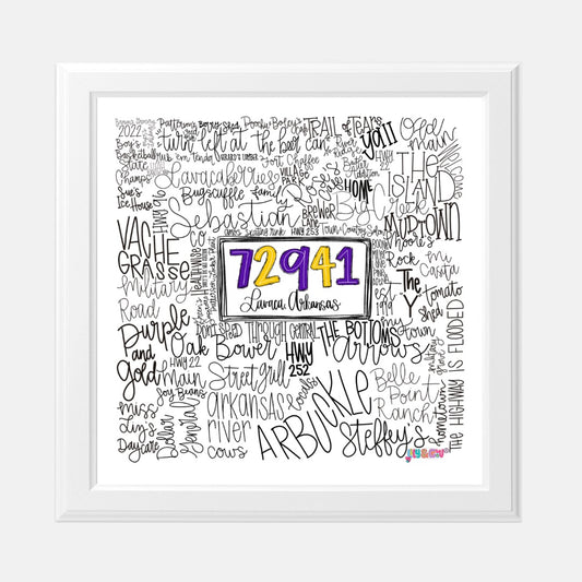 Lavaca Word Art Print 8 x 8