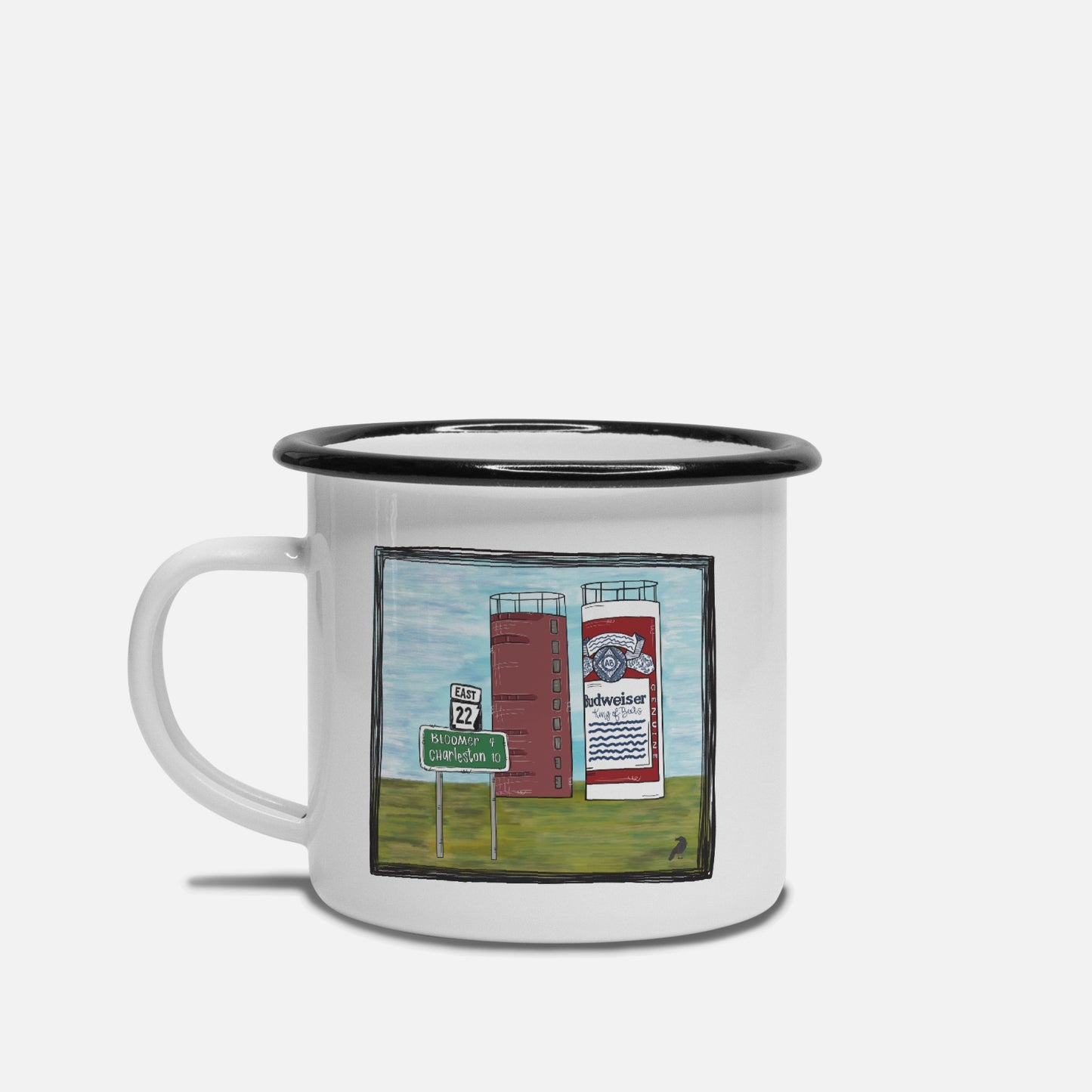 Belle Point Charleston Camp Mug 10 oz. (Black Rim)