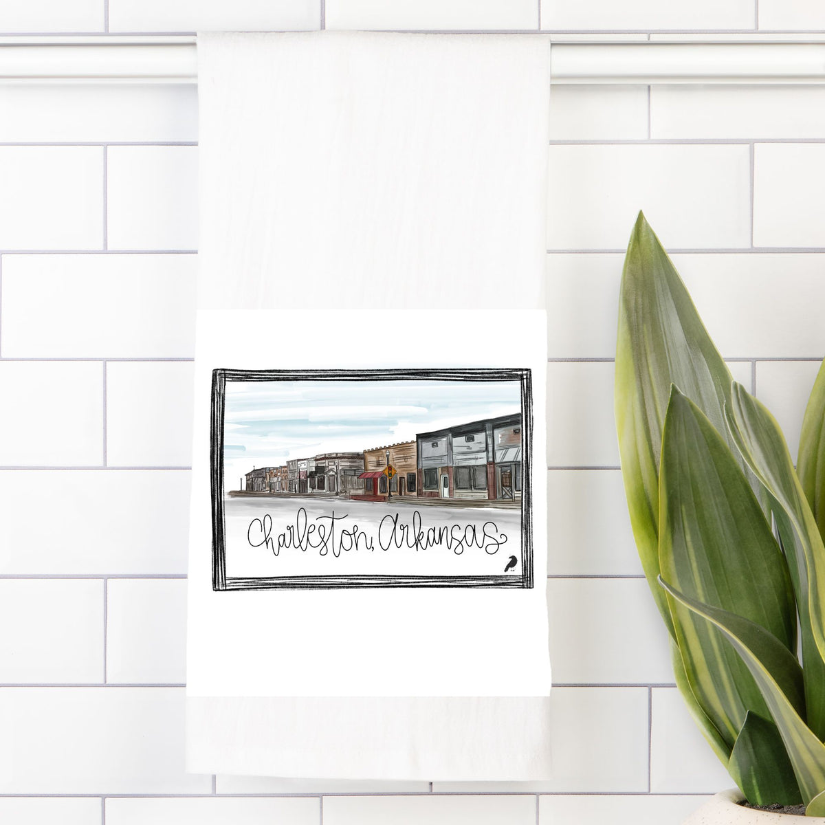 Charleston Watercolor Tea Towel