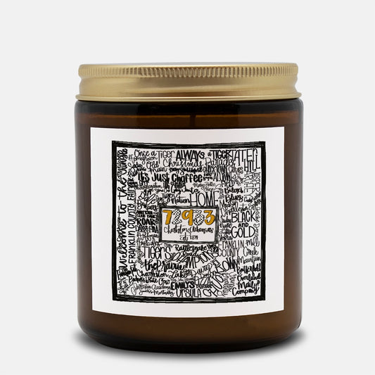 Charleston Word ArtCandle Amber Jar 9oz