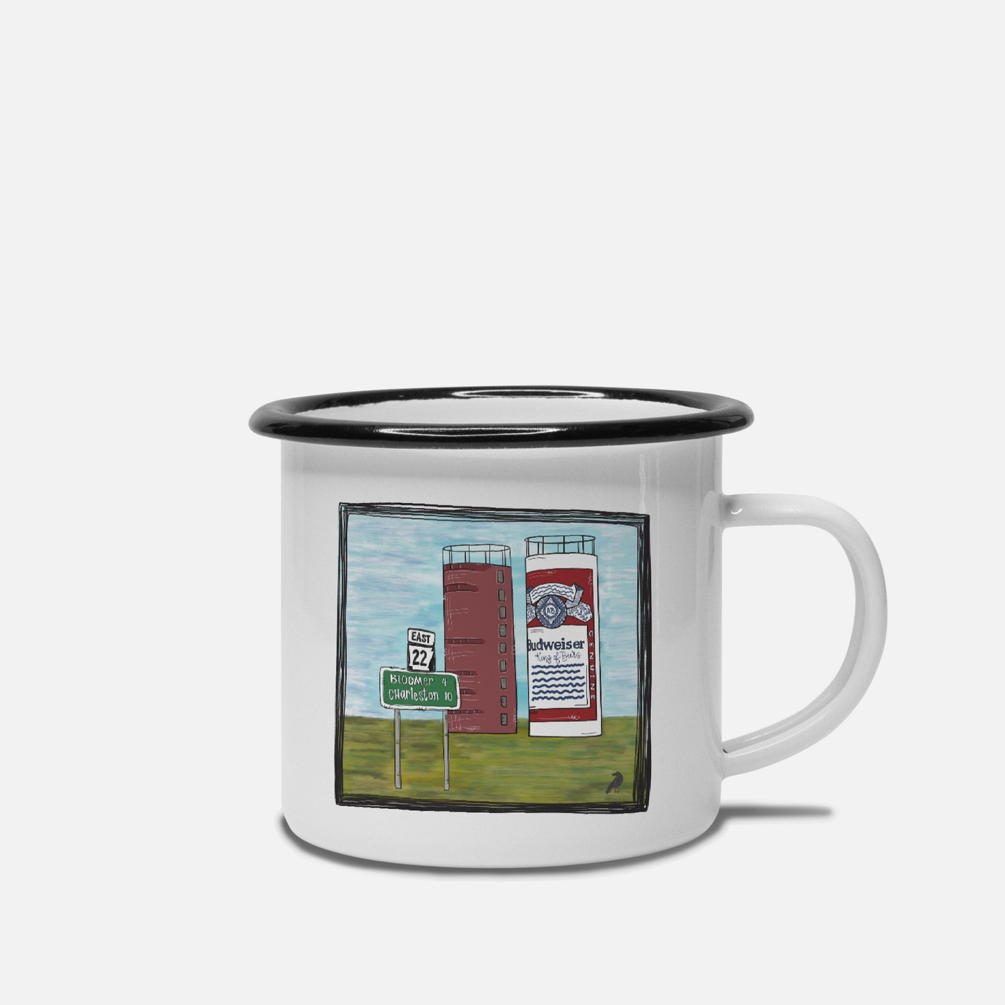 Belle Point Charleston Camp Mug 10 oz. (Black Rim)