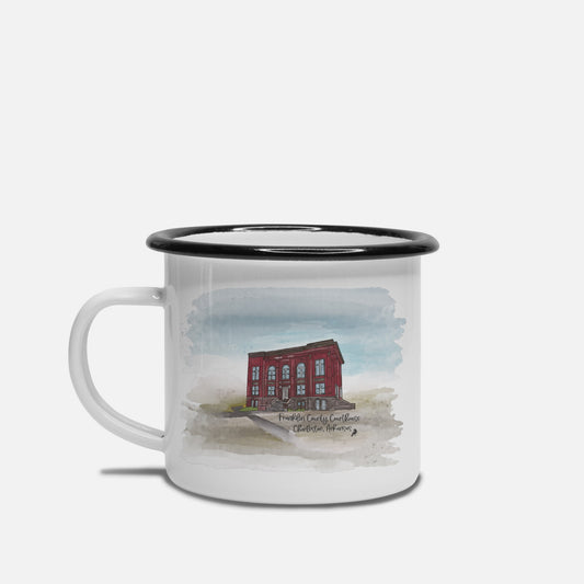 Franklin Co. Courthouse Camp Mug 10 oz. (Black Rim)