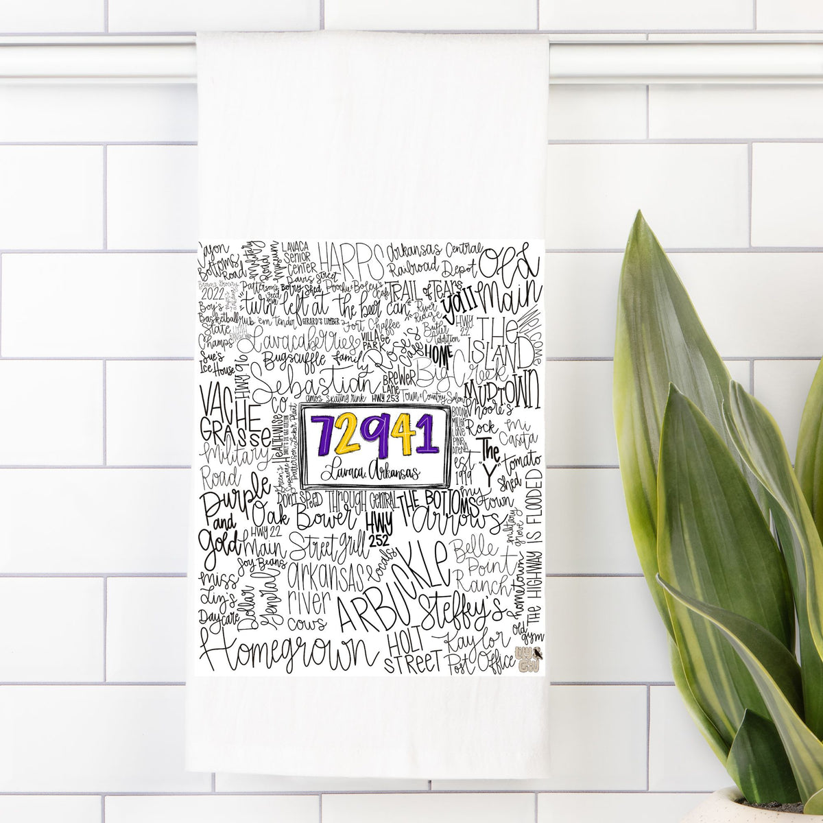 Lavaca Doodle Tea Towel (Flour Sack)